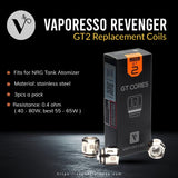 VAPORESSO Revenger GT2 0.4 ohm Replacement Coils (3PCS/Pack)