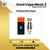 GeekVape Mesh Z Replacement Coils (5PCS/Pack)