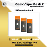 GeekVape Mesh Z Replacement Coils (5PCS/Pack)
