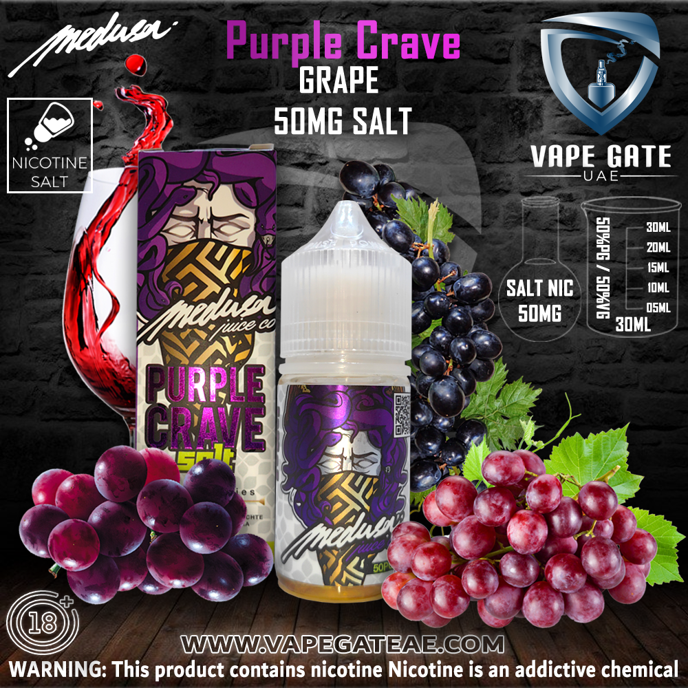 Purple Crave Classic Series - Medusa Juice Co. 30ml ABU HDBAI DUBAI AL AIN SHARJAH FUJAIRAH KSA