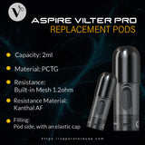 ASPIRE Vilter Pro Replacement Pods (2PCS/Pack)
