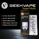 GEEKVAPE Super Mesh X2 Coils 0.4 ohm (5PCS/Pack)