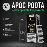 APOC Poota Rechargeable Disposable Vape 5000 Puffs